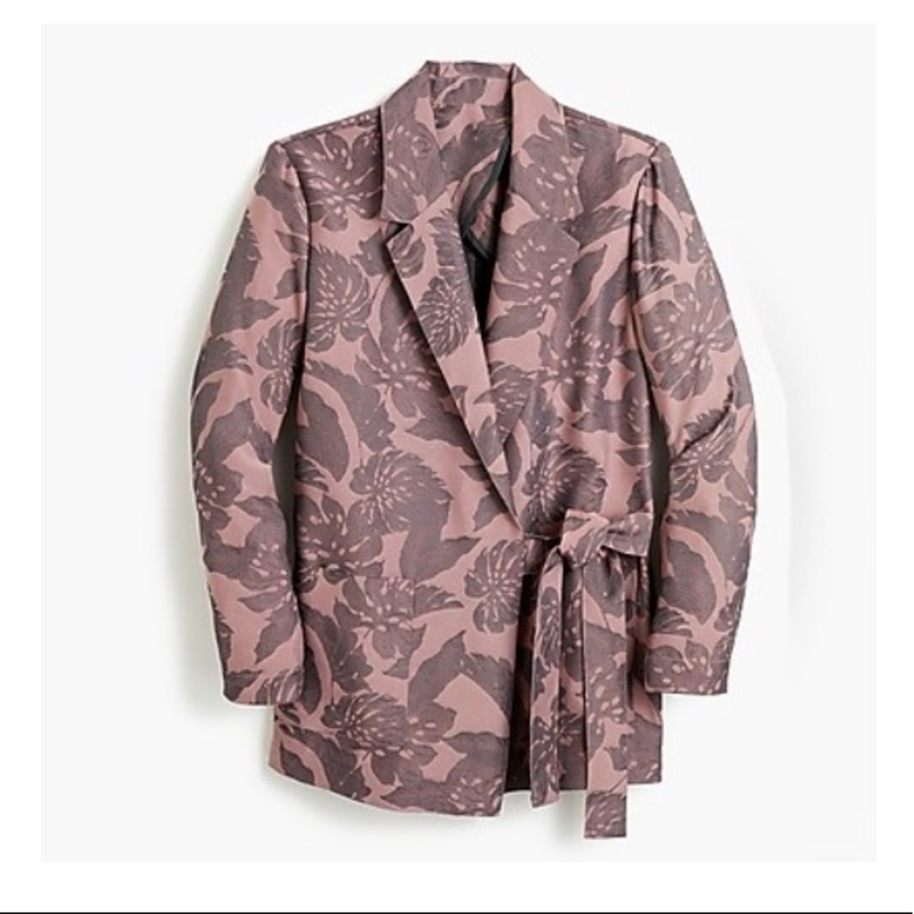 J.Crew Collection tie-close jacquard blazer